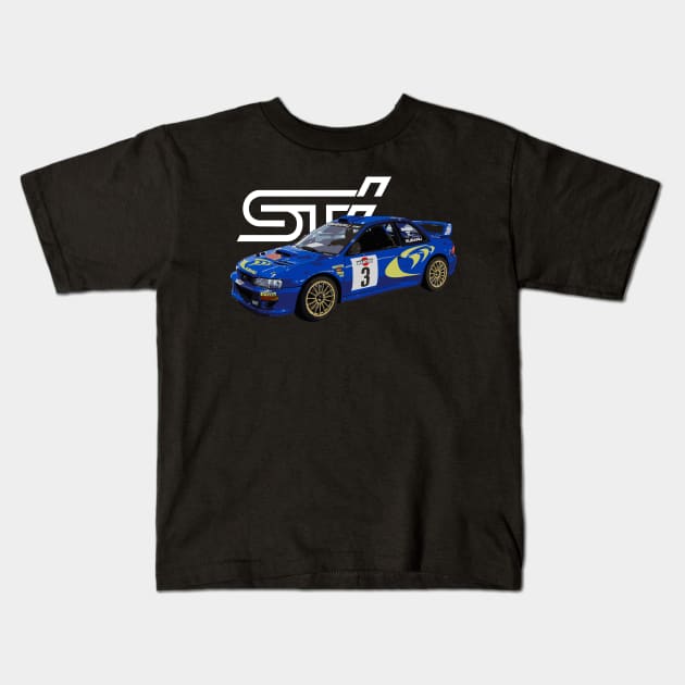 Colin McRae WRC Impreza Kids T-Shirt by cowtown_cowboy